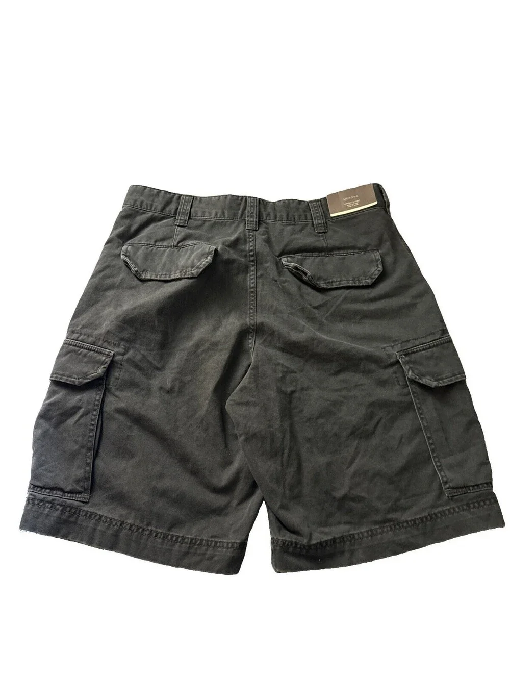 NWT Merona Mens Cargo Shorts Olive Twist Dark Green Classic Utility New Tag 34